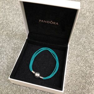 Pandora - Fabric Cord Bracelet, Turquoise